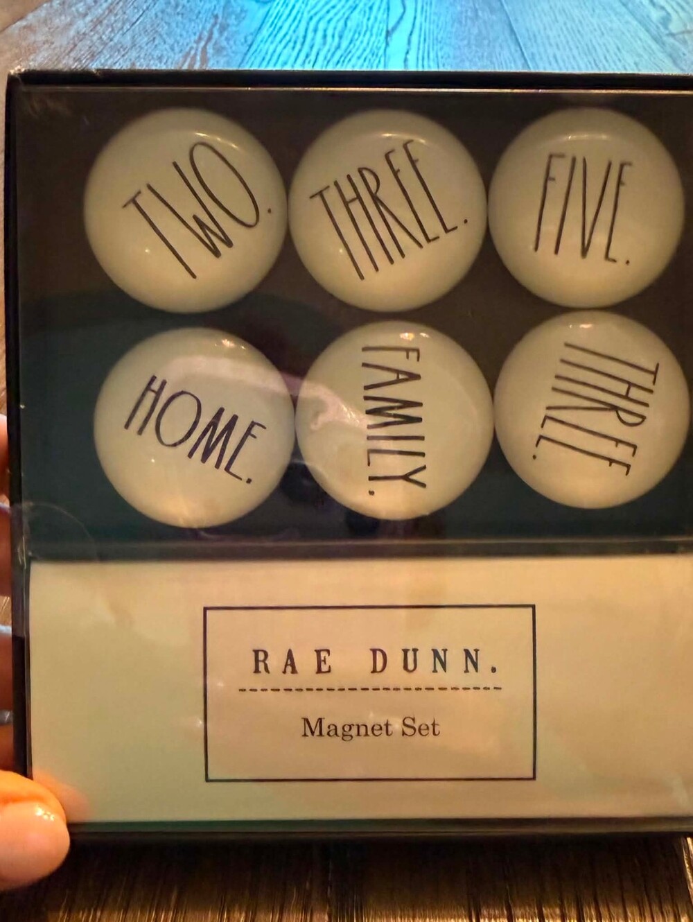 NWT Rae Dunn Glass Dome Magnet Set, Set of 6